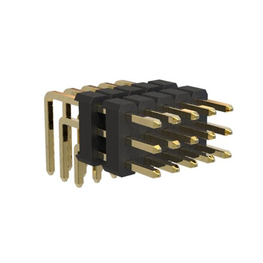 	2.54mm Pitch Male Pin Header Connector 3 layer / Dual Insulator Plastic Type PX-218AF